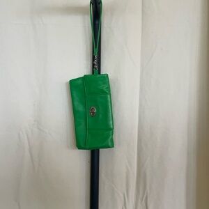 Green Leather Clutch